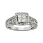1 Ct. T.w. Diamond 10k White Gold Quad Princess Ring