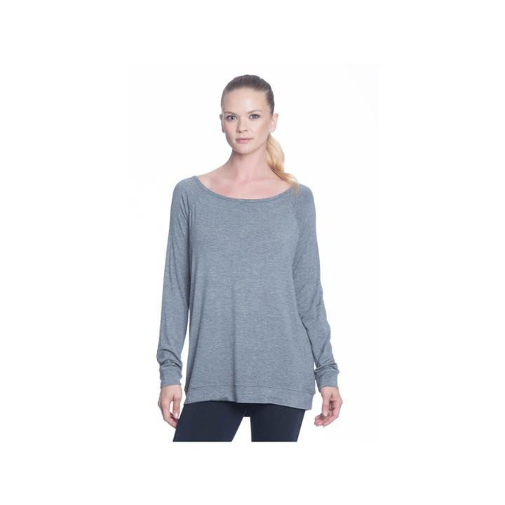 Gaiam Long Sleeve Scoop Neck T-shirt-womens