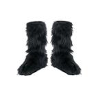 Black Furry Boot Covers Child