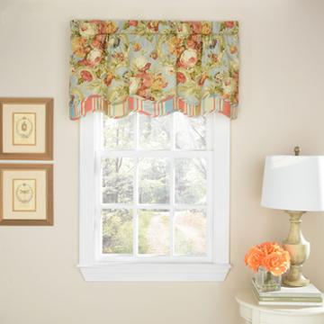 Waverly Spring Bling Rod-pocket Scallop Valance