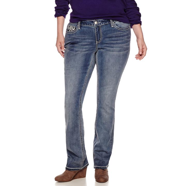 Love Indigo Bling Skinny Jeans - Plus
