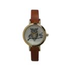 Olivia Pratt Womens Brown Strap Watch-20378lightbrownowl