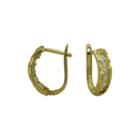Petite Lux&trade; Cubic Zirconia Textured Hoop Earrings
