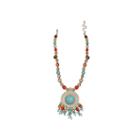 Mixit&trade; Gold-tone Simulated Turquoise Metal Pendant Necklace