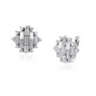 Lab Created White Sapphire Sterling Silver 13.1mm Stud Earrings