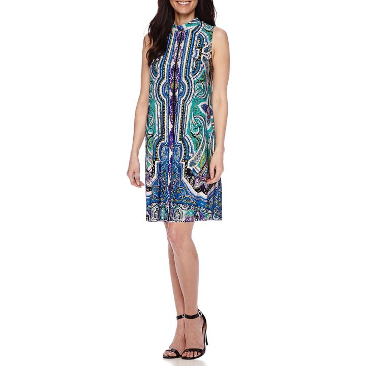 Tiana B Sleeveless Printed Shift Sundress - Petite