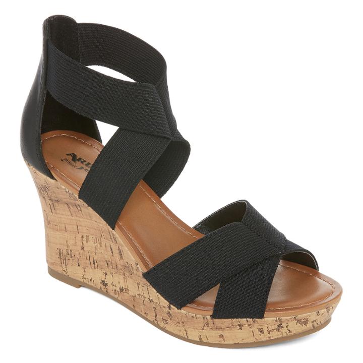 Arizona Mulberry Womens Wedge Sandals