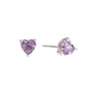 Limited Quantities Heart-shaped Genuine Pink Sapphire Earrings