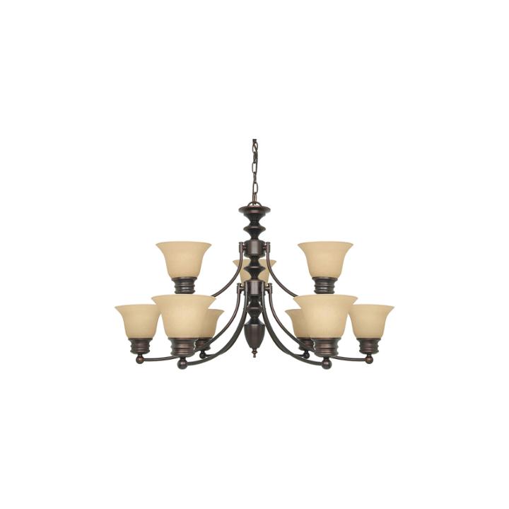 Filament Design 9-light Mahogany Bronze Chandelier