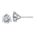 2 1/3 Ct. T.w. White Moissanite 7mm Round Stud Earrings
