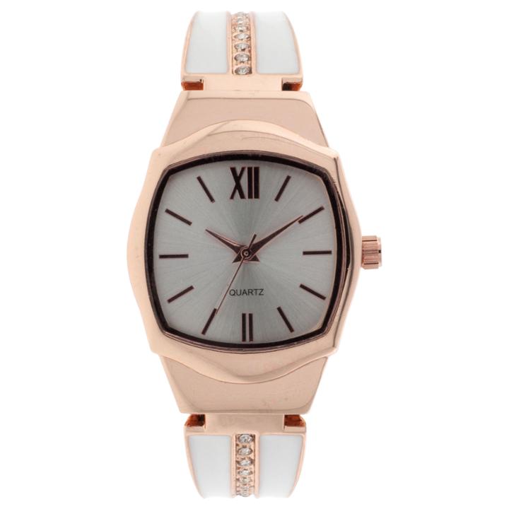 Mixit Womens Rose Goldtone Bangle Watch-jcp2975rwt