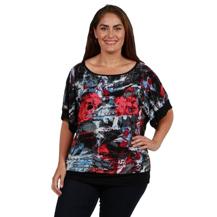 24/7 Comfort Apparel Elin Tunic Top - Plus
