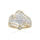 Womens 1 Ct. T.w. Genuine White Diamond 10k Gold Cocktail Ring