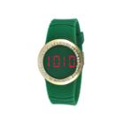 Tko Orlogi Womens Crystal-accent Green Silicone Strap Touch Digital Sport Watch