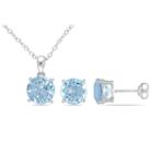 Womens 2-pc. Blue Blue Topaz Sterling Silver Jewelry Set