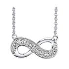 Crystal Sophistication&trade; Silver-plated Crystal-accent Infinity Pendant Necklace