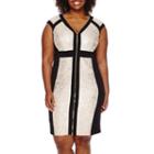 Melrose Cap-sleeve Zip-front Sheath Dress - Plus