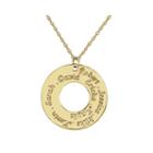 Personalized 14k Gold Over Sterling Silver Family Name Pendant Necklace