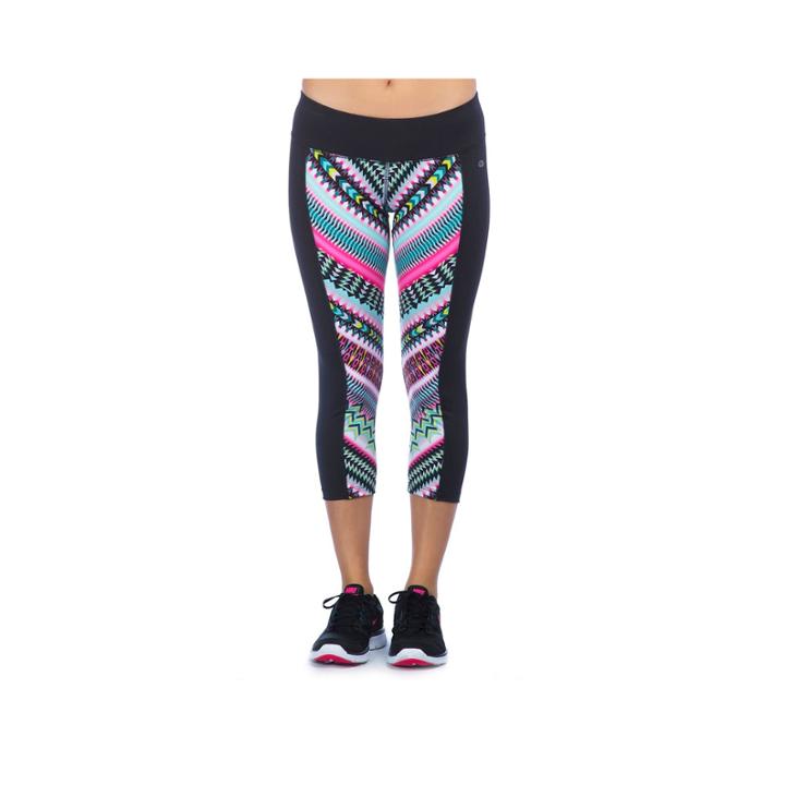 Pl Movement By Pink Lotus Tribal-print Athletic Capris