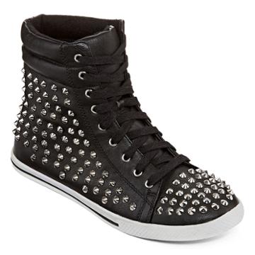 N.y.l.a. Cateline Studded High-top Lace-up Sneakers