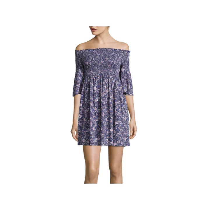 Arizona 3/4 Sleeve Fit & Flare Dress-juniors