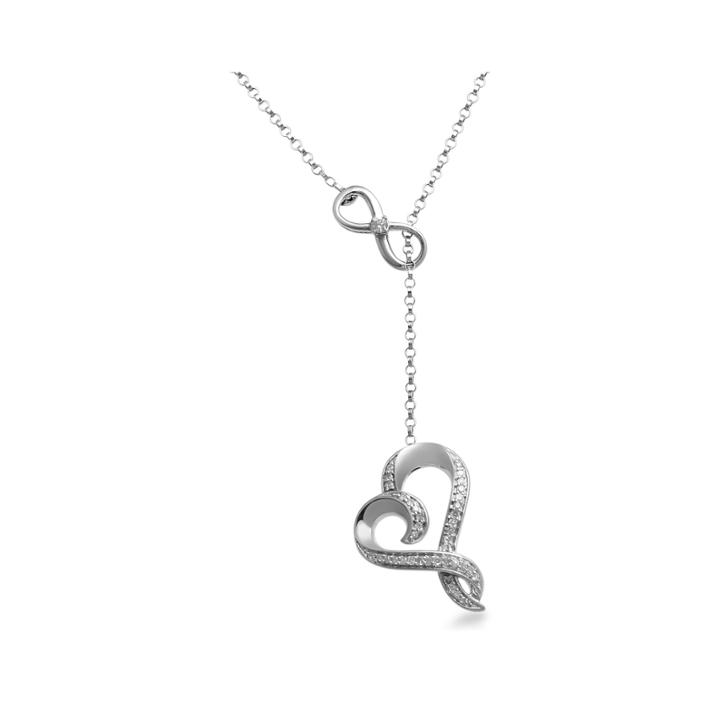 Hallmark Diamonds 1/5 Ct. T.w. Diamond Heart Linear Necklace