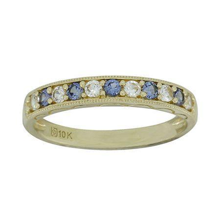 Lab-created Blue & White Sapphire Ring