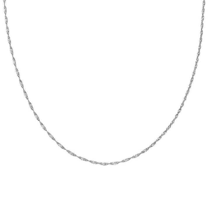 Silver Treasures Solid Singapore 20 Inch Chain Necklace