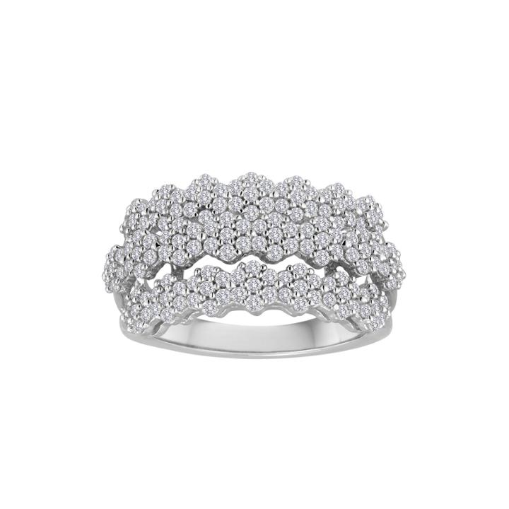 Diamond Blossom 1 Ct. T.w. Diamond Ring In Sterling Silver