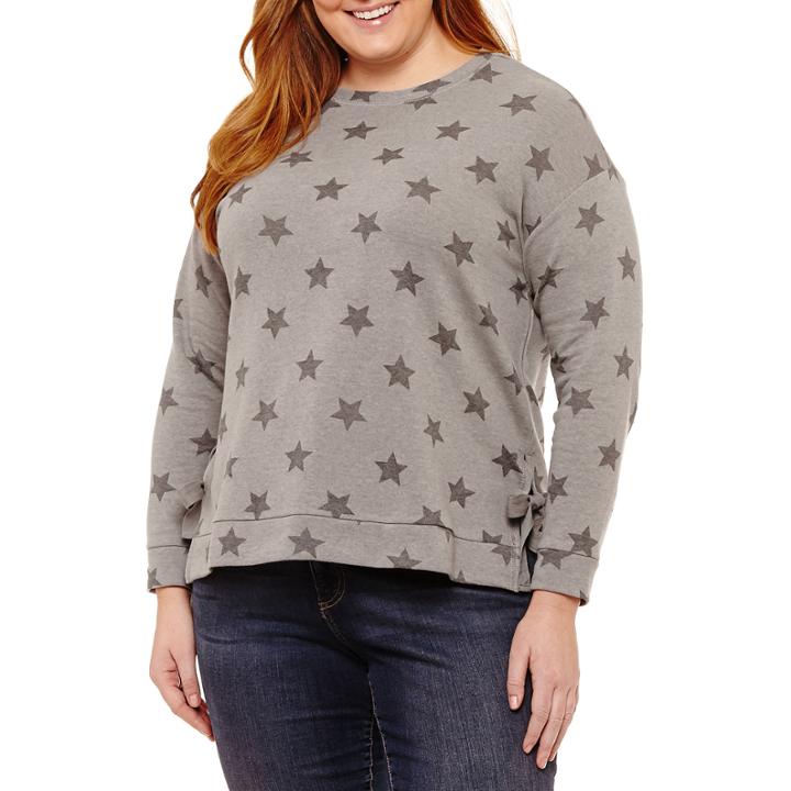 Long Sleeve Star Pullover With Side Ties-plus