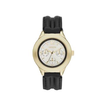 Geneva Womens Black Strap Watch