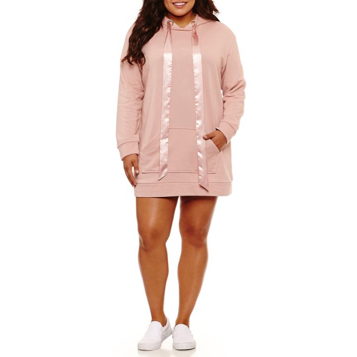 Flirtitude Sweatshirt Dress- Juniors Plus