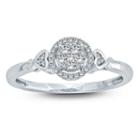 Promise My Love Womens 1/6 Ct. T.w. Genuine Round White Diamond Sterling Silver Promise Ring