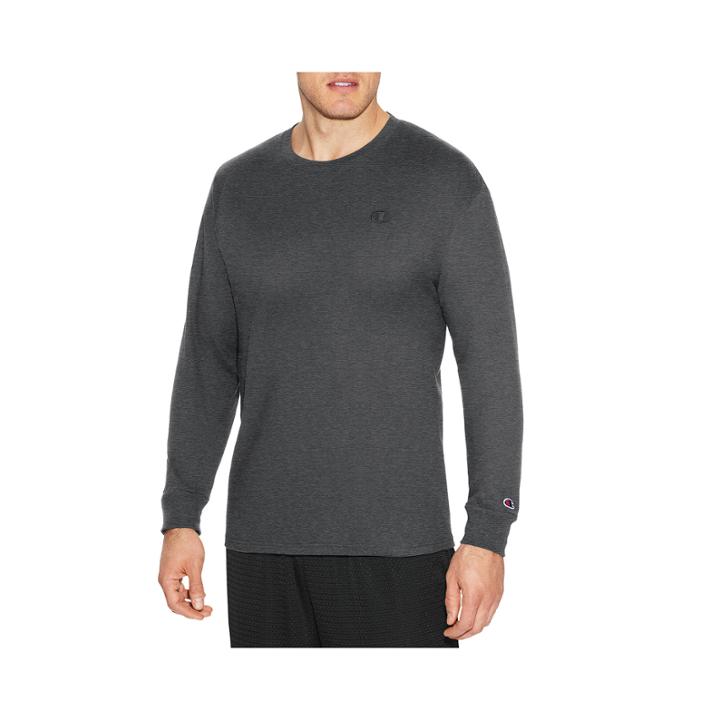 Champion Jersey Long Sleeve Crew Neck T-shirt-athletic