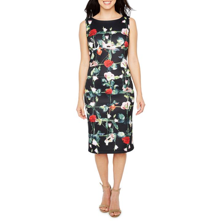 Ronni Nicole Sleeveless Floral Sheath Dress