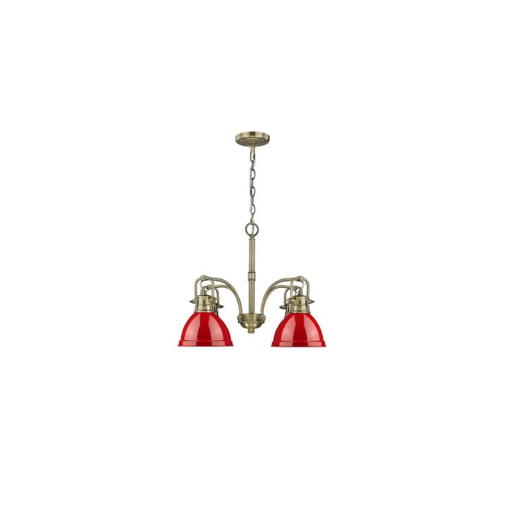 Duncan 4-light Nook Chandelier Inaged Brass