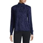 Liz Claiborne Long Sleeve Mock Neck Knit Blouse-talls