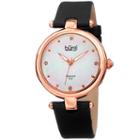 Burgi Unisex Black Strap Watch-b-169bk