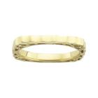 Personally Stackable 18k Gold Over Sterling Silver Square Stackable Ring