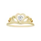Enchanted By Disney Womens Genuine Round Diamond Accent 10k Gold Promise Ring