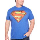 Distressed Superman Short Sleeve Superman Graphic T-shirt-big And Tall