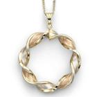 10k Gold Tri-color Pendant Necklace