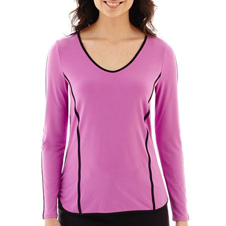 Worthington Long-sleeve Piped Top