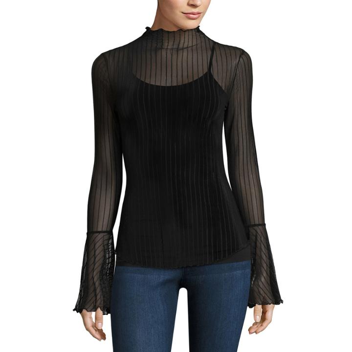 Project Runway Long Sleeve Mesh Top