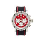 Tw Steel Mens Chronograph Black And Red Grandeur Tech Strap Watch