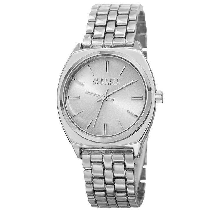 August Steiner Womens Silver Tone Strap Watch-as-8186ss