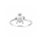 Womens Diamond Accent Sterling Silver Turtle Ring
