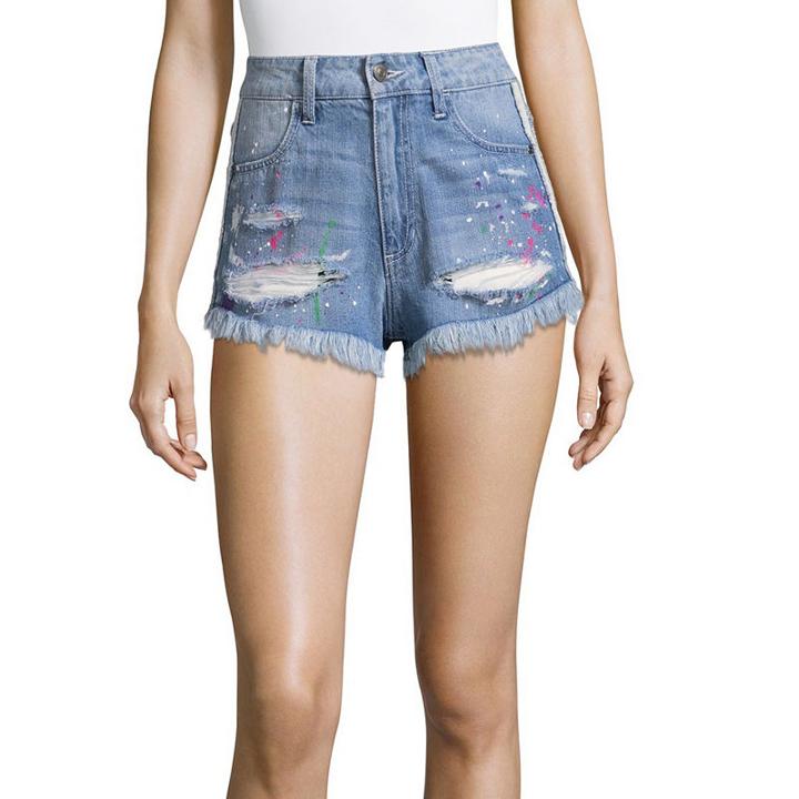 People Need Kindness 2 1/2 Denim Shorts-juniors