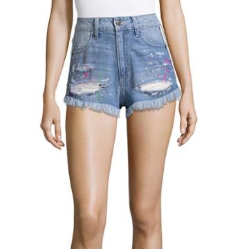 People Need Kindness 2 1/2 Denim Shorts-juniors