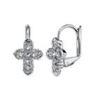 Symbols Of Faith Religious Jewelry Clear Crystal Drop Earrings